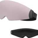 3D Sleep Mask for Students, Light Blocking Eye Cover for Fatigue Relief, Eye Mask for Sleep Soft Breathable Sleeping Mask for Nap, Home, Travel, Comfort(Medium,Light Purple)