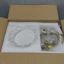 Gold Bathroom Vanity Light, 3-Light Brushed Gold Finish Vanity Light with Floral Clear Glass Shades, Retro Wall Mount Lighting for Bathroom, Dressing Table