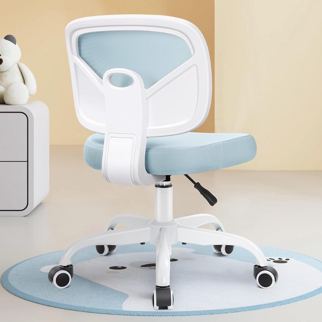 Primy Kids Desk Chair, Pink Study Chair for Boys Girls with Height Adjustable, Swivel Mesh Task Student Chairs for 4-12, Growing Teen Office Chair for Home/School/Office(Light Blue), PR777