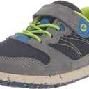 Merrell Bare Steps A83 Sneaker, Navy/ Green, 7.5 US Unisex Little Kid