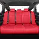 TTX LIGHTING Custom Fit Seat Covers for Honda Accord LX2018 2019 2020 2021 2022 Faux Leather Full Set Compatible Airbag Car Seat Protector Rear Seat Solid Folding Backrest Red