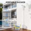Portable Shower, Portable Camping Shower Pump, USB Rechargeable Outdoor Showers, Waterproof Electric Portable Shower with 2 Spray Modes, 4000mah, For Camping, Hiking, Rv & Pet Cleaning (1 PACK)