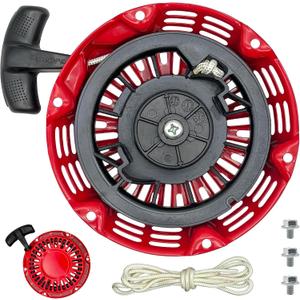 GX160 Pull Start Assembly with Recoil Starter Rope for Honda GX140 GX200 GX120 Pull Cord Replacement Red 28400-Z4M-305ZB 28400-ZH8-023YA 28400-Z0T-003ZB
