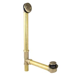 Kingston DTT2183 23" Tip-Toe Tub Waste & Overflow, Antique Brass