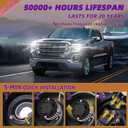For 2015-2019 GMC Yukon light Bulbs, 9005 High Beam H11 Low Beam H16 Fog Light License Plate Lights Combo, 8PCS