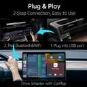 Wireless CarPlay Adapter, 2-in-1 Adapter Converts Wired Apple CarPlay & Android Auto to Wireless, Fast Connection, Plug & Play, Mini Design with Rainbow Ambient Light, Style I
