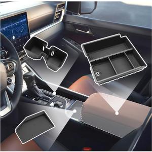 SXCY 3PCS for 2024-2026 Lexus GX550 Center Console Organizer for 2025 2026 Lexus GX550 Accessories [Armrest Console Tray+Cupholder+Wireless Charging Mat] 2024+ GX550 Armrest Insert Storage Organizer