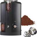 PALICO Aroma Conical Burr Coffee Grinder Electric Coffee Grinder, 17 Precision Setting for Drip, French Press, Cold Brew, Home Use Espresso & More, Quiet DC Motor, Stainless Steel Burrs, Matte Black