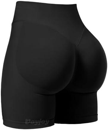 VOYJOY Women Workout Impact Shorts 2.5"/ 3.6"/ 4.5"/ 6" Scrunch Butt Lifting Gym Seamless Booty Biker Shorts XL