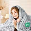 CozyLux Fluffy Queen Comforter Set - Super Soft Faux Fur Grey Comforter Queen Size, Winter Warm Fleece Bedding Set, 3 Pieces Plush Fuzzy Bed Set (1 Shaggy Comforter, 2 Pillowcases)