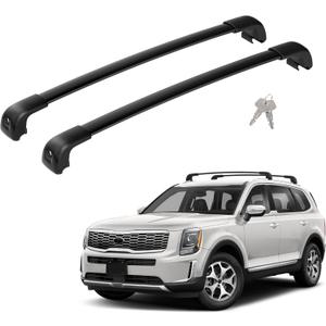 FLYCLE 300Lbs Roof Rack Cross Bars Compatible with KIA Telluride 2019-2026 S SX SX-P EX, Lockable Cross Bars Roof Rack Cargo Bars for Luggage Kayak Bikes Canoe Ski Snowboard