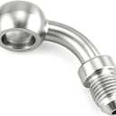 3AN Male to 10.2mm 3/8" Banjo 45 Degree Stainless Steel Brake Hose Brake Clutch Fitting Adapter