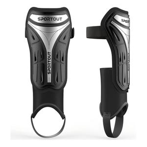 Sportout Soccer Shin Guards for Kids & Adults - Lightweight Slip-in Shin Pads with Insert Pocket Sleeves, Protective Equipment for Boys, Girls, Youth (Age 4+)