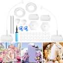 Balloon Arch Stand 8.2 Feet and 5 Feet Free Bending Half Arch Balloon Stand with Base Balloon Arch Kit for Wedding Birthday Baby Shower Graduation Halloween Party Decorations