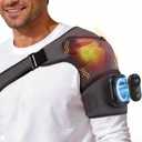 Cordless Shoulder Heating Pad with Detachable Magnetic Remote, 5 Heat & 5 Vibration Modes, Heated Shoulder Wrap Massager for Frozen Shoulder & Rotator Cuff Pain Relief, Ideal Gift for Women Men