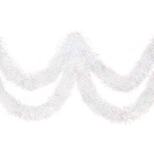 CEWOR 33 Feet Christmas Tinsel Garland Metallic Tinsel Twist Garland Glitter Foil Garland for Christmas Tree Ornaments Hanging Decoration (Iridescent)