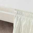 Lush Decor Ruched Ruffle Elastic Easy Wrap Around Bed Skirt Single Twin/Twin XL/Full Ivory - Twin Bed Skirt - Dust Ruffle - Cream Bedskirts