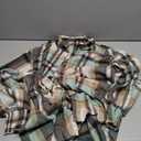 Women's Lapel Pocket Plaid Shirt Casual Plaid Soft Button Down Tops Shirts Fall Trendy Loose Boyfriend Blouses, Size M