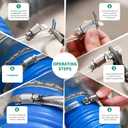 OURU 50FT Hose Clamps,304 Stainless Steel Hose Clamp Assortment Kit DIY Metal Strapping with Holes+20 Fasteners,Adjustable Worm Gear Large Hose Clamps Metal Band Screw Clamp Straps for Pipe,Duct,Tube