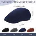 Gvhntk 4 Pieces Newsboy Men's Hat Newsboy Flat Cap Soft Stretch Adjustable Pageboy Cap Cabbie Hunting Cap for Men Outdoor
