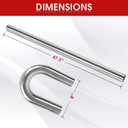 Richeer 2 Inch O.D. Stainless Steel Exhaust Pipe Kit DIY Custom Tube (8PCS)