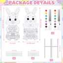 Nuberlic 2pcs Easter Bunny Large Face Cutout Photo Props Yard Signs Decorations DIY Easter Paint Craft for Kids Chick Easter Egg Hunt Yard Decorations Outdoor Picture Booth Props Spring Yard Sign Decor