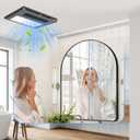 Orsong Bathroom Exhaust Fan with Heater and Light 1800W,190 CFM,Ultra-Low 30dB Operation,4-in-1 Bathroom Ventilation System,1 Minute Rapid Heating and Ventilation (Black), Large