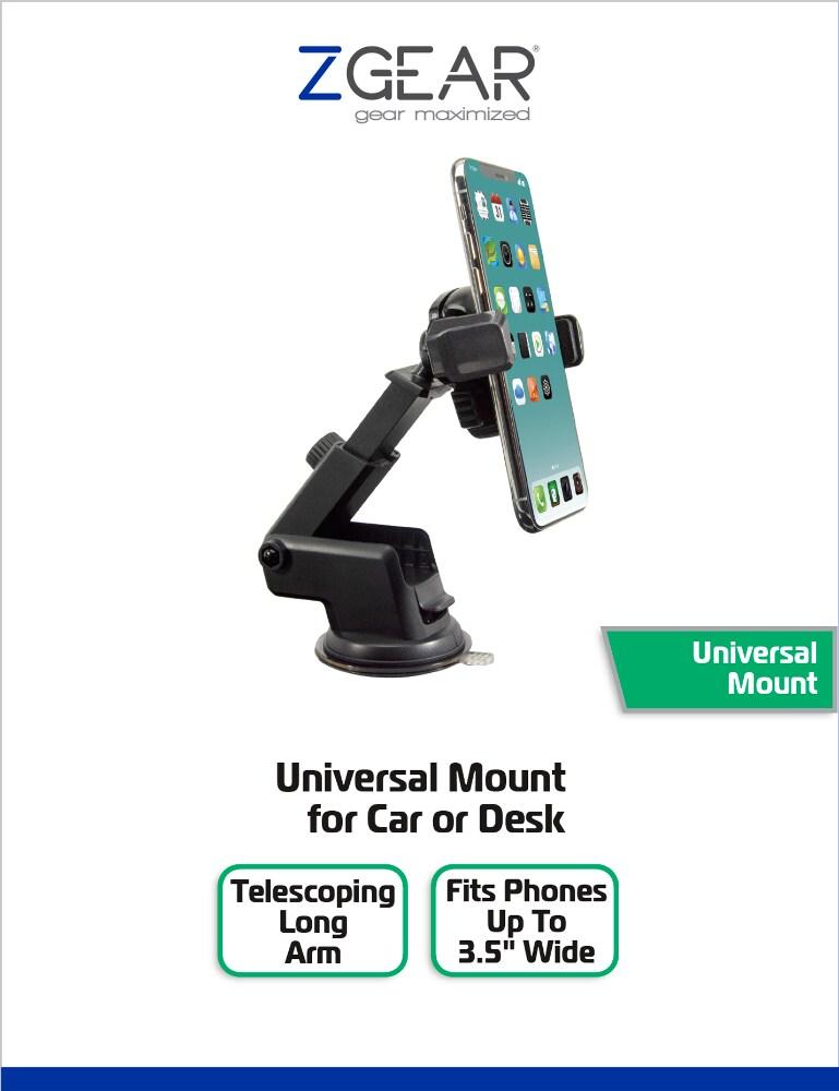 ZGear Universal Phone Mount for Car or Desk - Black