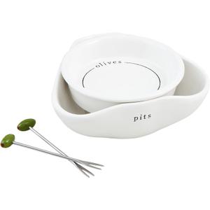 Mud Pie Stacked Olive Dish; Bowl 2" x 5 1/2" Dia | Pick 4"