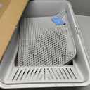 Stainless Steel Litter Box | XL Enclosed Cat Litter Boxes with Lid for Big Cats | High Sided, Anti-Urine Leakage | Non-Stick Bottom & Includes Litter Mat & Metal Scoop