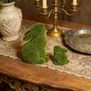 2pcs Easter Rabbit Resin Statues, one Large and one Small, Gazing lovingly at Each Other; Outdoor Patio Sculptures, Unique Easter Spring Home Decor Gifts (Green)