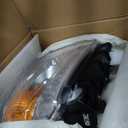 Headlight Assembly with LED DRL Compatible with GMC Sierra 2014-2018 1500 | 2015-2019 2500HD/3500HD Base/Denali/SLE/SLT, Headlamp Replacement with LED DRL, with Bulbs, Chrome Housing Amber Reflector