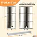 17 Inch Grill Grate & Heat Plate for Charbroil Performance 2 Burner 463660421 463655621 463630422 463630021 G426-0005-W1 G325-0002-W1, Cooking Grate for Charbroil Grill Replacement Parts 2 Burner