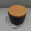 8/7/6 inch Flower Pots, 3 Pack Cylinder Plant Pots for Outdoor Indoor Plants, Decorative Plastic Planters with Drainage Holes and Saucers for Garden House Plants, Black with Brown