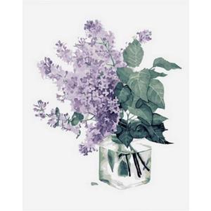 ABEUTY DIY Paint by Numbers for Adults Beginner, Small Fresh - Lilac 16x20 inches Fun DIY Adult Arts and Crafts Kits (No Frame)