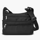 VOLGANIK ROCK RFID Purses for Women Fabric Nylon Multi Pocket Crossbody Bag Ladies Travel Handbag