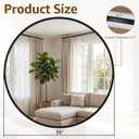 NEWBULIG 36 Inch Round Wall Mirror, Bathroom Mirrors for Over Sink