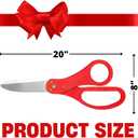 Red Ribbon Cutting Ceremony Kit – 20 Inch Giant Scissors and Ribbon Giants Grand Opening Scissors Big Shears for Special Events Inaugurations and Ceremonies