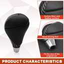 Gear Shift Knob Compatible with Lexus ES300h ES350 IS250 IS300 IS350 GS300 GS350 GS430 GS450h GS460 LS460 LS600h RX350 RX450h Shifter Knob Handle Black Leather Carbon Fiber Pattern