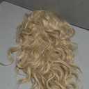 BARSDAR Long Wavy Blonde Wig With Bangs - 26 Inch Long Wavy Blonde Wig with Bangs for Women - Thick Soft Synthetic Hair Replacement Wigs Natural Looking Daily Cosplay Party Halloween