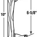 Prime-Line C 1192 6-5/8 In. Sliding Door Wood Pull Black Painted Brackets (Single Pack)