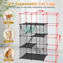 VISCOO Cat Cage, 3-Tier DIY Catio Cat Enclosures, 24" x 16" x 36" Cat Playpen Indoor & Outdoor with Hammock, Detachable Metal Wire Kennel Cats Crate, 2x1x3 Exercise Place for 1-2 Kitten