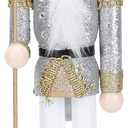 PRETYZOOM Nutcracker Doll Soldier Toy Christmas Decoration Wooden Nutcracker Puppet Figurine Holiday Desktop Decor 12 Inch Walnut Soldier Ornament