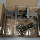 Kwikset Singapore Interior Privacy Door Handle with Lock, Door Lever For Bathroom and Bedroom, Satin Nickel Reversible Keyless Turn Lock, with Microban Protection (1 Pack)