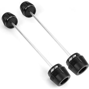 MOWOK Fit For YAMAHA R3 YZF-R3 YZFR3 2015-2024 2025 Motorcycle Accessories Frame sliders Front Rear Wheel Axle Fork Slider Crash Protector Protection (Black)