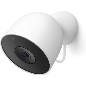 Google Nest Cam Outdoor (Wired, 2nd Gen) - Security Camera with 2K Video and Gemini, Night Vision, 2-Way Audio - Works with Google Home - 2025 Model - Snow