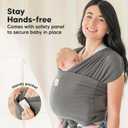 KeaBabies Baby Wrap Carrier Ring Sling - Easy to Wear, Adjustable D-Lite Baby Carrier Newborn to Toddler, Infant Carrying Shirt, Hands Free Bonding, Breathable Fabric Wearing Wrap (Graphite)