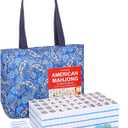 American Mahjong Game Set, Mahjong Tile Set with 166 Numbered Large Tiles (1.5", Blue), Mahjong Tiles Set with Blue Carrying Bag