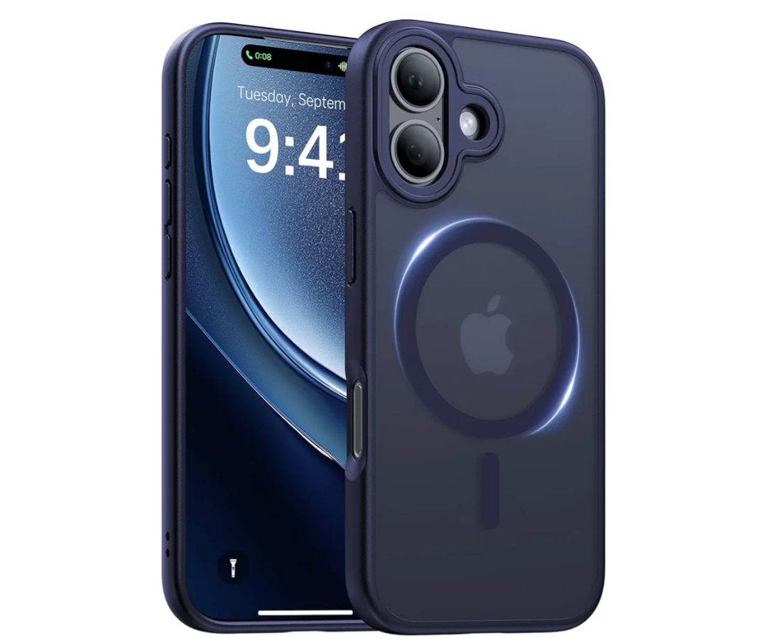 Magnetic for iPhone 17 Case,[Anti-Slip][Compatible with MagSafe][Military Grade Drop Protection] Shockproof Protective Translucent Matte Phone Case for iPhone 17 Case,Titanium Blue