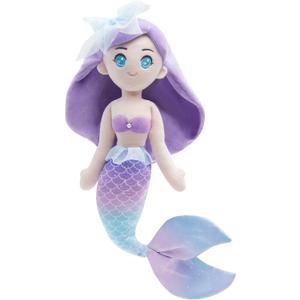 12" Purple Mermaid Stuffed Animal Soft Cute Princess Plush